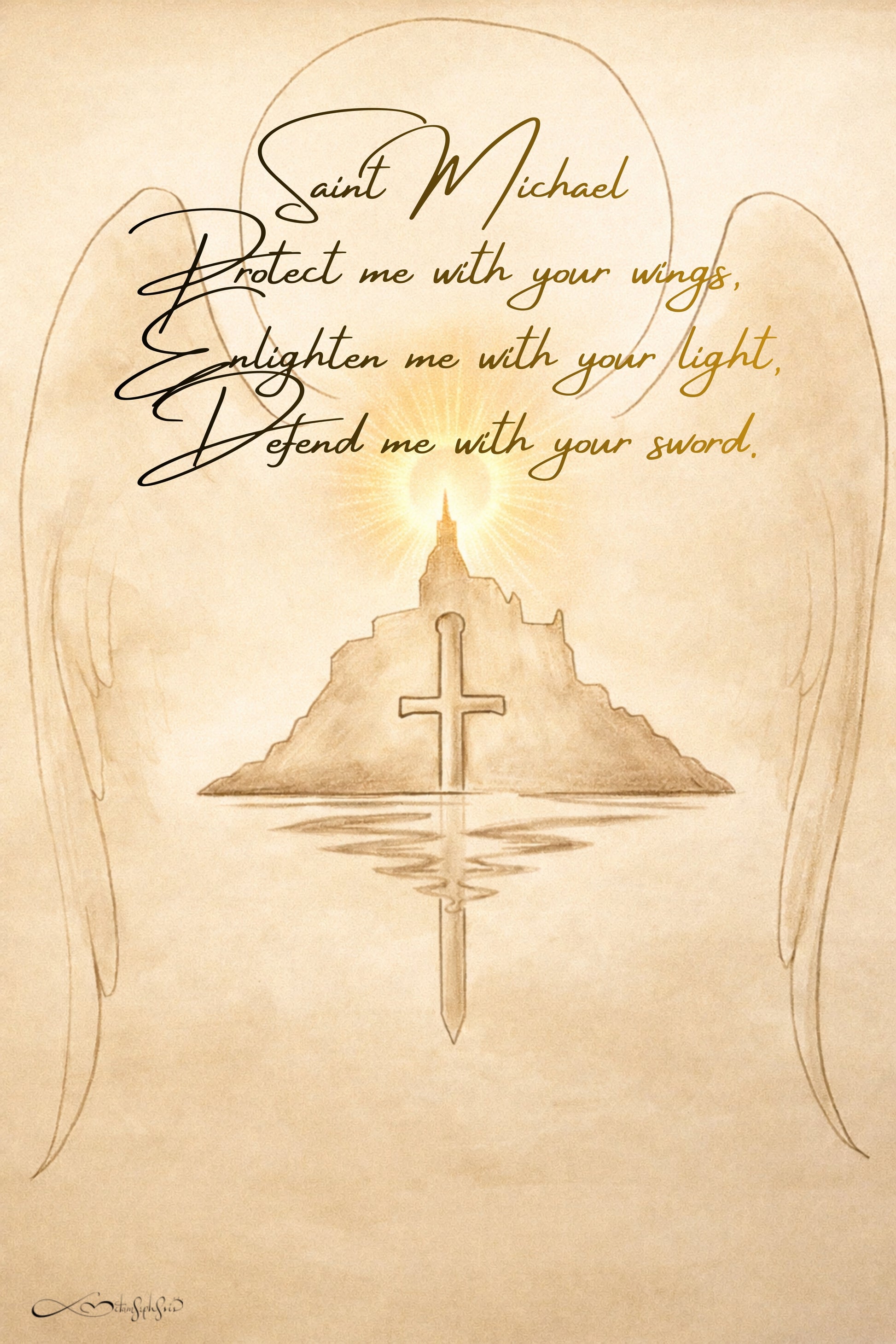 Prayer to Saint Michael - Wallpaper